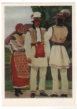 1990 UKRAINIAN types Young GIRL Men National clothes Ukraine postcard OLD
