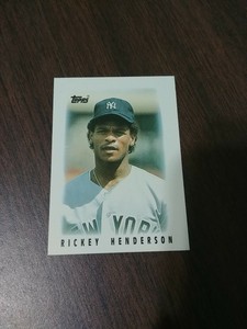 1986 Topps Mini  NEW YORK YANKEES RICKEY HENDERSON Insert Leaders #27