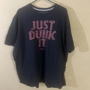 Herren-T-Shirt Just Dunk It Nike schwarz Rundhalsausschnitt kurzärmelig Größe 3XL - Bild 1 von 4