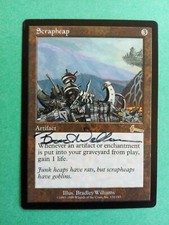 MTG Magic Scrapheap Signed Artist Proof w/ Sketch x1 Urza's Legacy Brad Williams