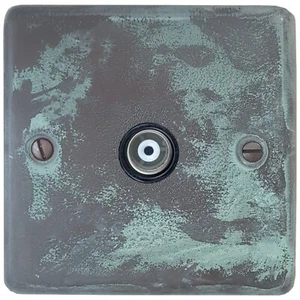 G&H CV35B Placa Estándar Verdigris 1 Banda TV Coaxial Punto de Enchufe - Imagen 1 de 1