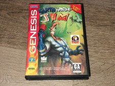 Earthworm Jim Sega Genesis w/Case Authentic
