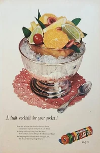 Life Savers Five Flavors Candy 1947 anuncio vintage cóctel de frutas para tu bolsillo - Imagen 1 de 1