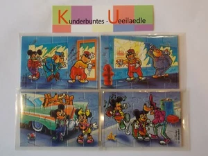 Komplett Puzzle Ferrero Micky Maus D 1989 alle 4 Puzzle Ecken + 3 BPZ - Bild 1 von 2