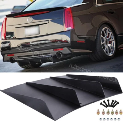 For Cadillac CTS STS DTS Rear Bumper Lip Diffuser Shark 4-Fin Spoiler Splitter Foto 1 de 4