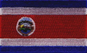 Costa Rica Flag Embroidered Patches 2.5"x1.5" iron-on - Picture 1 of 1