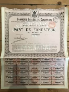 Compagnie Foncière de CONSTANTINE (ALGERIE) (E1) - Foto 1 di 1