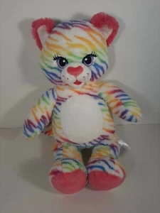 Build A Bear Workshop Regenbogen gestreift 17 Zoll Tiger Katze Plüschtier Stofftier Lisa Frank - Bild 1 von 2