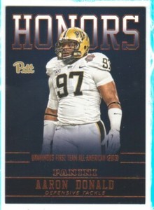 2016 Panini Collegiate Pittsburgh Honors #ADPIT Aaron Donald Pitt - Flat S/H