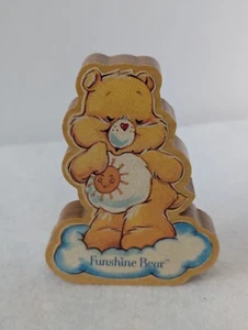 Vintage CARE BEARS Funshine Bear Wooden Cut Out 1986 American Greetings - Picture 1 of 4