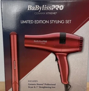 BaBylissPRO Ceramic Xtreme Limited Edition Styling Set - Dryer & Straightener - Picture 1 of 2