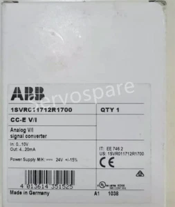 ABB CC-E V/I 1SVR011712R1700 ANALOG V/I SIGNAL CONVERTER NEW IN BOX DHL - Picture 1 of 4