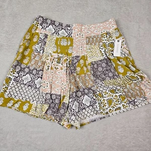 Anthropologie Maeve Shorts Womens Medium Pleated Patchwork Tags Boho Bohemian - Picture 1 of 14