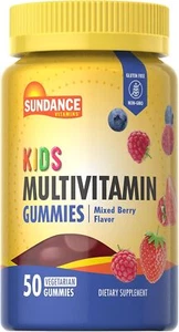 Kid's Multivitamin Gummies | 50 Count | Berry Flavor | Vegetarian | by Sundance - Picture 1 of 5