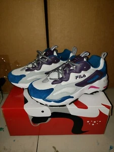 Womens Fila Ray Tracer White Blue Purple Size 7.5 Running Shoes New Purple - Picture 1 of 3