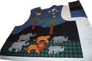 VIP Cranston DreamSpinners Fabric Panel – Complete Noah's Ark Vest to Sew - Picture 1 of 5