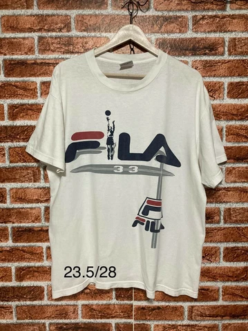 Vintage Grant Hill #33 T-shirt Fila USA NBA Basketball Size L Cover