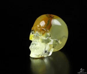 Gemstone 1.0" Baltic Amber Carved Crystal Skull, Realistic, Crystal Healing - Picture 1 of 7