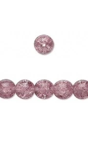 20 Round Crackle Czech Glass Cracked Druk Beads in Many Colors Small - Big - Picture 1 of 12