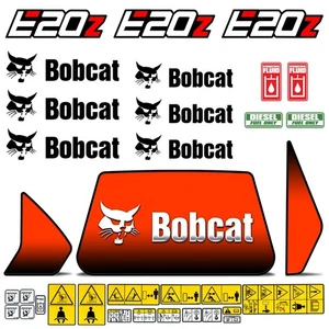 Decal Kit fits Bobcat E20Z Mini Excavator Wrap 7yr Vinyl Safety + Bonus Stickers - Picture 1 of 3
