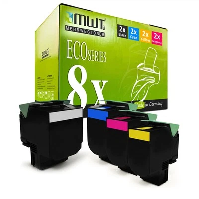 8x Eco Cartuccia Colore� R Lexmark C-544-DTN X-543-DN X-548-DTE X-544-N C-540-N - Bild 1 von 2