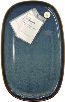 New IKEA GLADELIG Blue Plate 31x19 cm (12x7 ½ ") 305.036.36 - Image 1 of 4