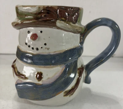 St. Nicholas Square Mug Forest Friends Snowman/Christmas embossed 16 oz. cup - Image 1 of 4