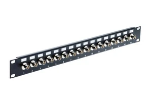 16 Port BNC Female Rack Patch Panel FP16-BNC-L5-GEN - Lifetime Warranty - Picture 1 of 7