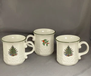 3 Vintage Cuthbertson England Original Christmas Tree Coffee-Hot chocolate mugs - Bild 1 von 15