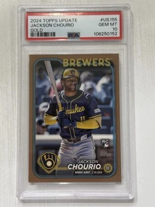2024 Topps Update #US155 Jackson Chourio Rookie Gold PSA 10 RC 0753/2024 - Picture 1 of 2