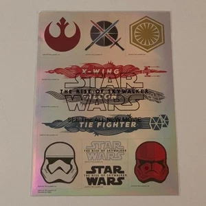 Star Wars L'ascesa di Skywalker (2019) Foglio Adesivo Promo Foil - Foto 1 di 5