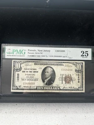 SASA 1929 Passaic New Jersey $20 Pmg Vf25 - Image 1 of 2