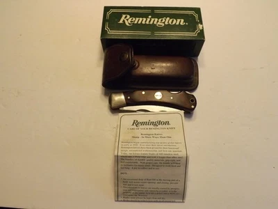 RARE 1983 Remington Big Game R3-W  WOODLAND CAMO Lockback Knife W/ Saw & Guthook - Image 1 of 4