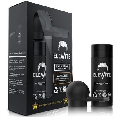 ELEVATE Hair Perfecting 2-In-1 Kit | Set Includes Natural Hair Thickening Fibers - Image 1 of 4
