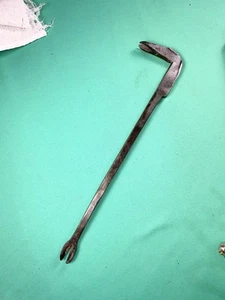 Vintage Pry Bar Premier Forged Steel Nail Puller Collectible Tool Japan 14.5” Lg - Picture 1 of 8