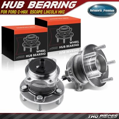 2x Conjunto de buje de cojinete de rueda trasera con sensor ABS para Ford C-Max Escape Lincoln MKC Foto 1 de 4