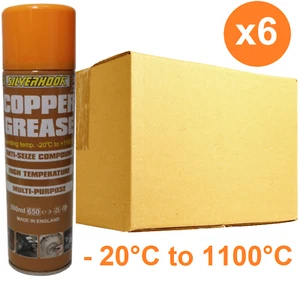 6 x Silverhook COPPER GREASE Slip Spray Multi Purpose Anti Seize Compound 500ml - Foto 1 di 2