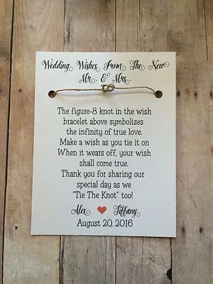 Pulsera Deseo Boda Favores|Sr.&Sra.|Sr.&Sr.|Sra.&Sra. - PERSONALIZABLE Foto 1 de 3