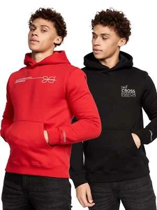 Crosshatch - Herren 'KARVER Hoodie 2er-Pack - rot/schwarz - Bild 1 von 13