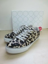 Boden Ladies Leopard Print Pony Hair Lace Up Trainers Size 7.5 EU 41 #60B