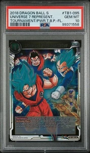 DRAGON BALL TOURNAMENT OF POWER TB1-095 UNIVERSE 7 REPRESENTATIVE FOIL PSA 10 - Picture 1 of 2