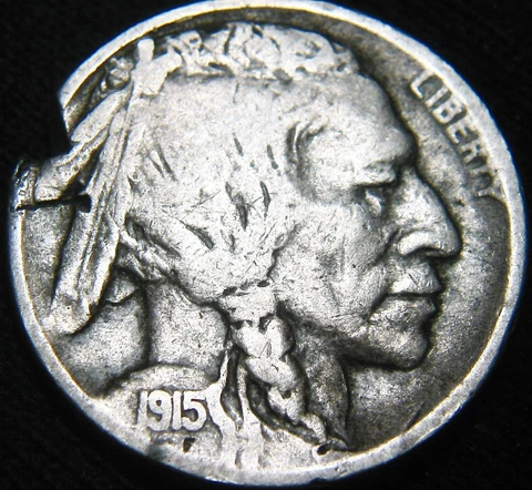 SHARP Tougher Date 1915-D BUFFALO NICKEL 5c --Obv/Rev Rim Hit-- FREE S&H! JO98NV Cover