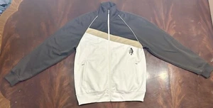 Volcom Zip Up Skater Sweater XL Brown Cream Colorblock - Picture 1 of 21