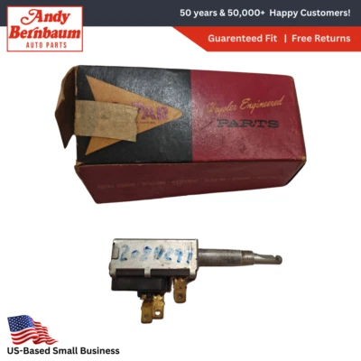 Interruptor de control de limpiaparabrisas de una sola velocidad Plymouth Belvedere 1960 2084297 nuevo en stock Foto 1 de 4