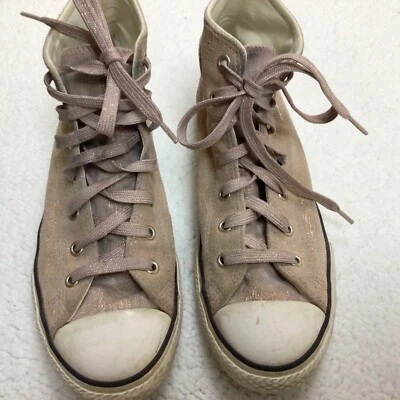 5 码 - 匡威 Chuck Taylor All Star 高帮皮革粉色 — 第 1/4 张图片