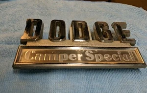Dodge Truck Camper Special Emblem Badge pins intact - Picture 1 of 11