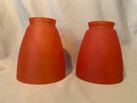 Red Art Deco Glass Light Shades Chandelier NIce Cover