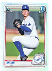 2020 Bowman Draft Chrome Bobby Miller 1st REFRACTOR BD-38 Dodgers