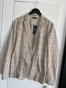 Fred Perry Richard Nicoll Check Blazer With Pearl Button Detail, UK10, EUR 38 - Picture 1 of 7