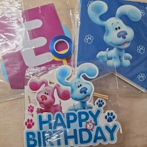 Blues Clues Birthday Party Supplies Kids Decorations Banner Cupcake Topper Dog - Picture 1 of 5